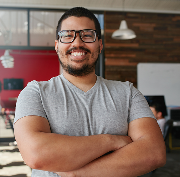 Happy and fufilled employee